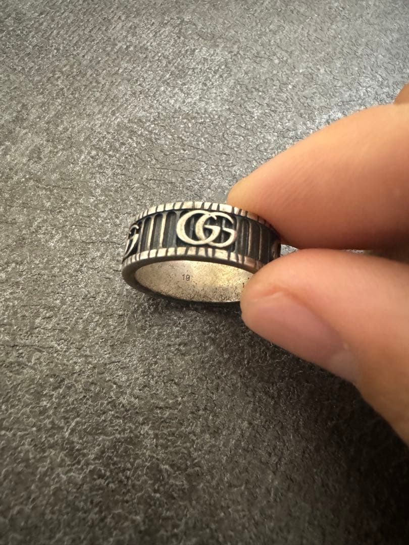 Gucci GGロゴ シルバーリング 19号