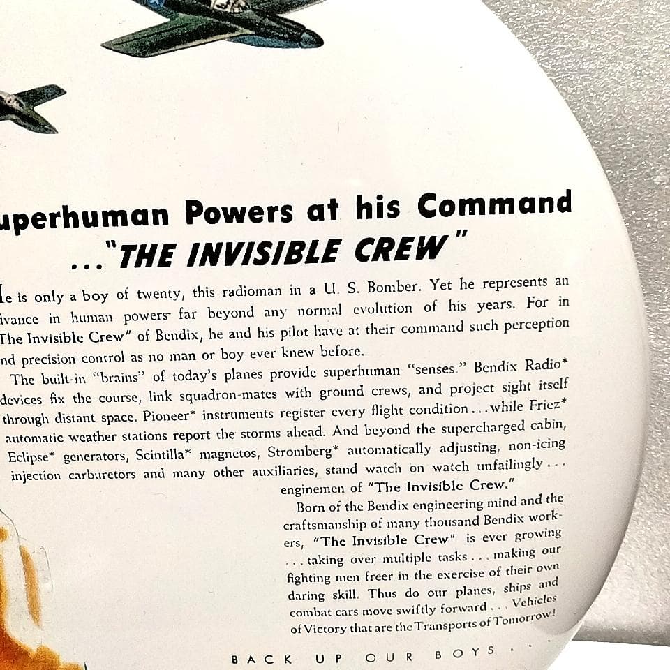 丸看板　レトロ　戦闘機　 THE INVISIBLE CREW　アメリカ　雑貨