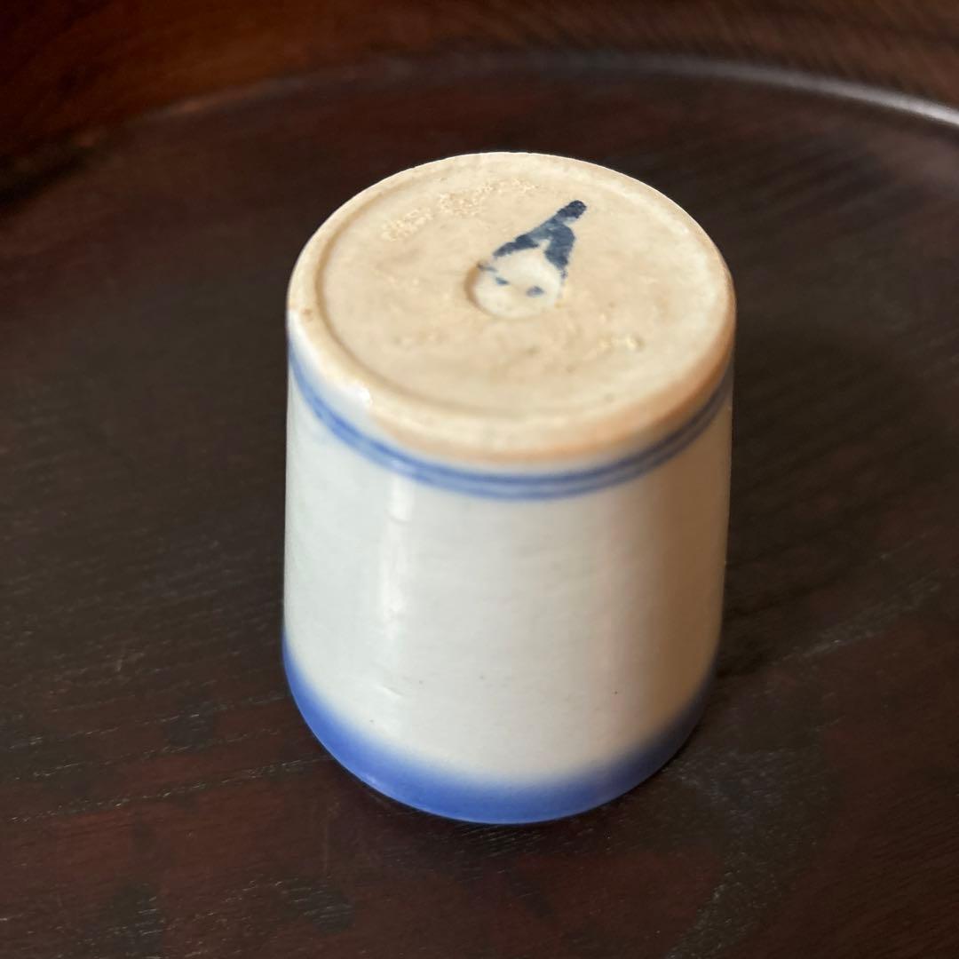 モダン輪線猪口　1点③ぐい呑み　筒盃　蕎麦猪口　伊万里　瀬戸　染付　検李朝　酒器