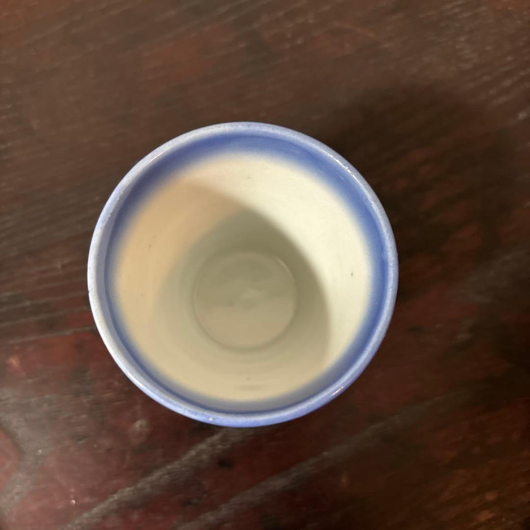 モダン輪線猪口　1点③ぐい呑み　筒盃　蕎麦猪口　伊万里　瀬戸　染付　検李朝　酒器