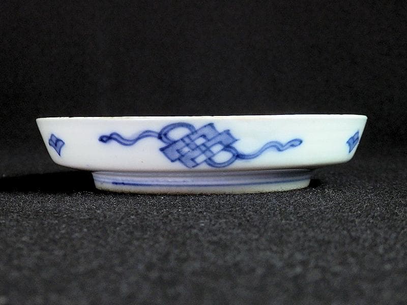 古伊万里　金襴手　花鳥紋に花籠の図　縁高４寸皿　５枚　E128AS-BUy