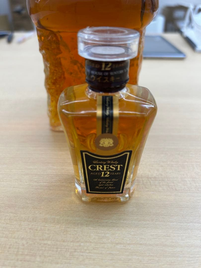 ［未開封おまけ付］SUNTORY エクセレンス80周年&クレスト12年ミニボトル