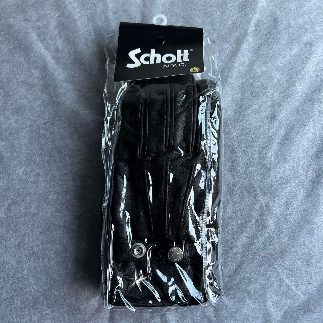 【未使用】　Schott ショット　ウィンター レザーグローブ SHORT