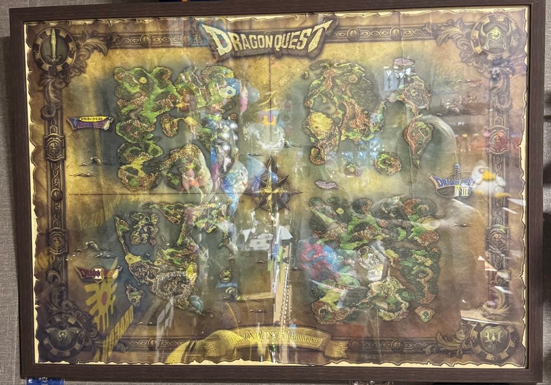 ドラクエ　冒険の世界地図ポスター