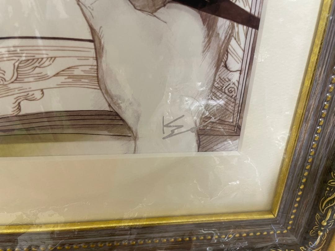 白浜鴎 とんがり帽子のアトリエ 原画展 額付き アートグラフA 直筆サイン入