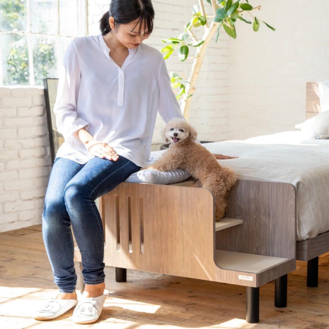 ペットステップベンチ 犬 猫 階段 飛び降り防止 ペット家具 フランスベッド
