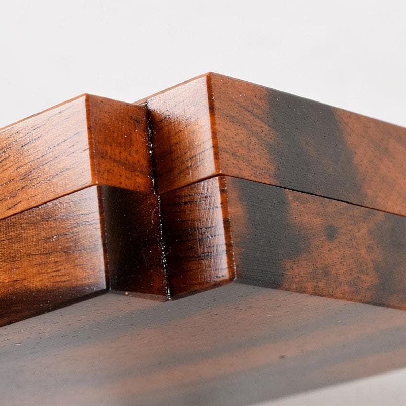 茶道具　荒井喜峰作　黒柿　楓に鳥蒔絵　色紙香合　共箱　V　8366