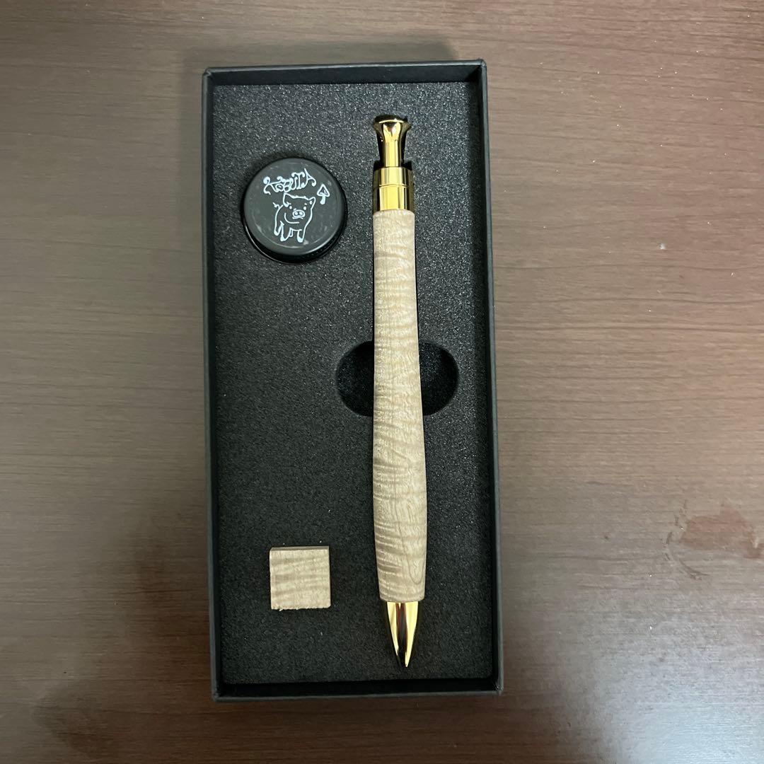 こぶた工房　ジェニュインマホガニー極上杢　ボールペン