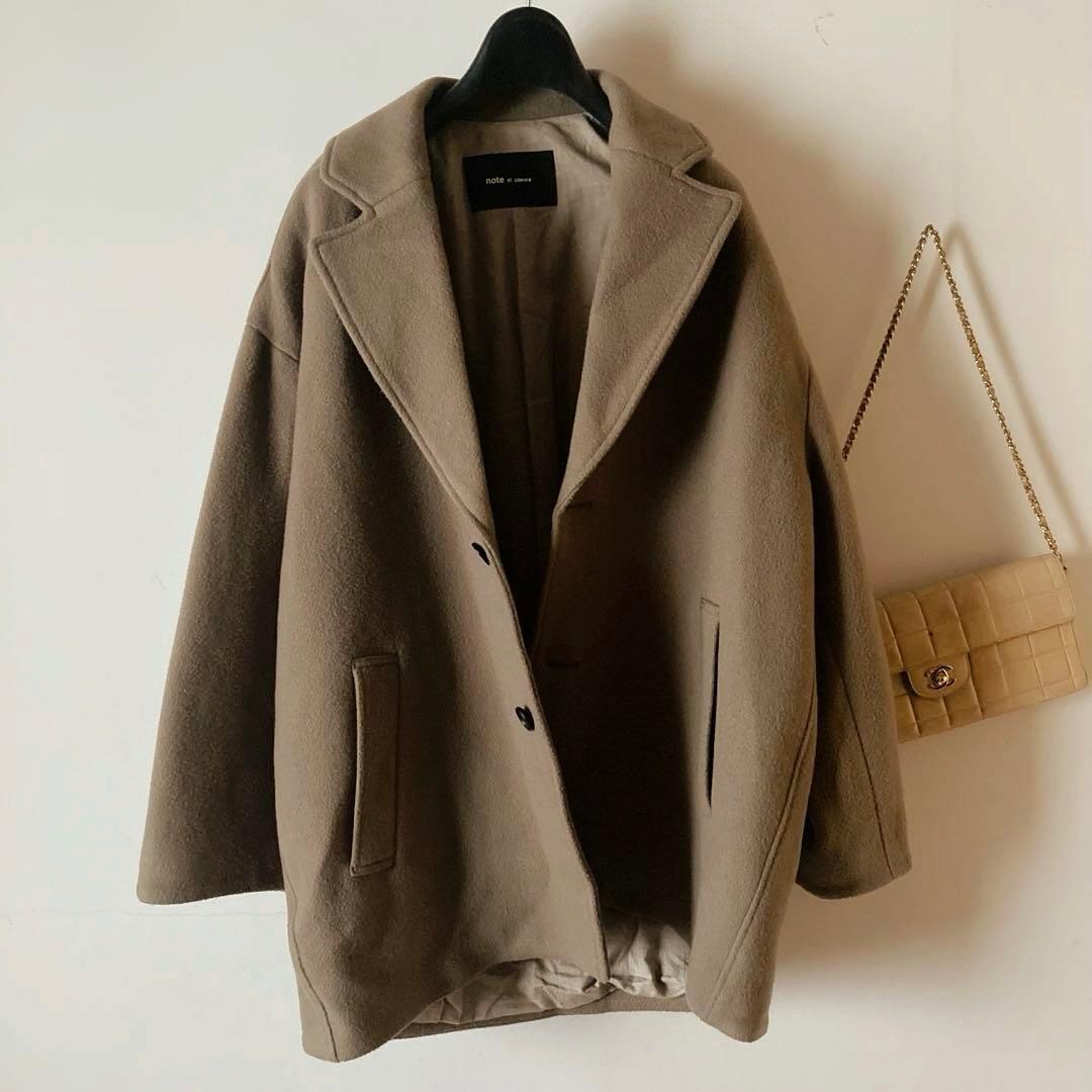 ノートエシロンス＊super120 メルトンウール ボリュームコート