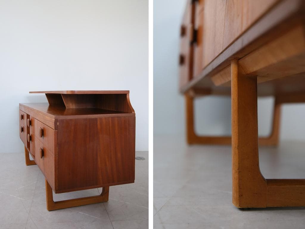 英国アンティークStonehill製サイドボード/木製机テレビ台(91-133)