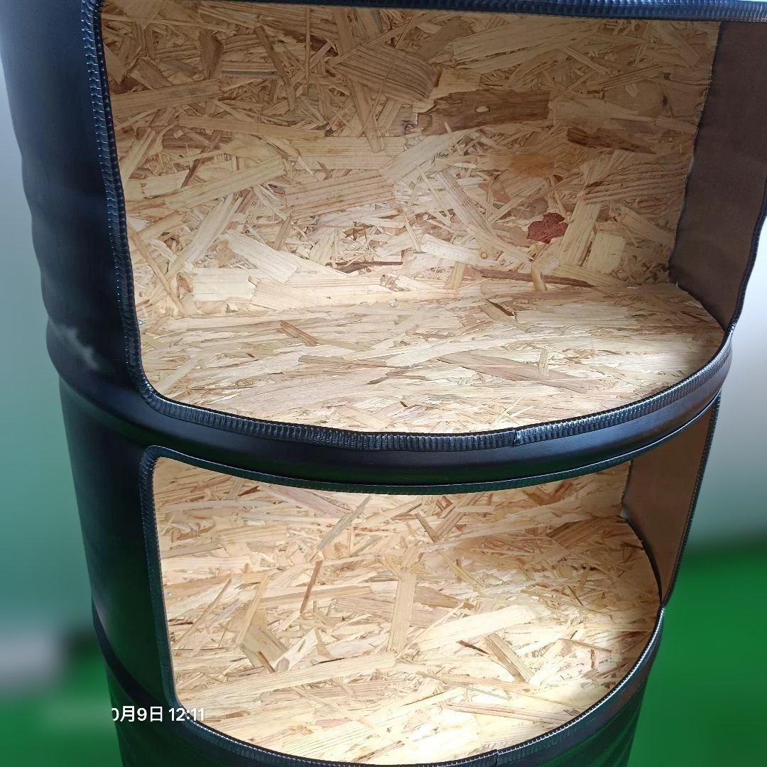 BoreCrew！ドラム缶 ボックス マッドブラック OSB合板