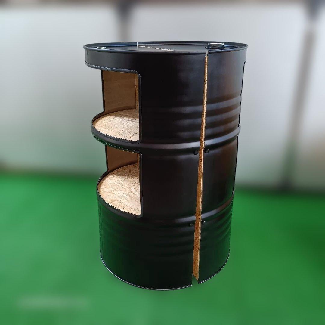 BoreCrew！ドラム缶 ボックス マッドブラック OSB合板