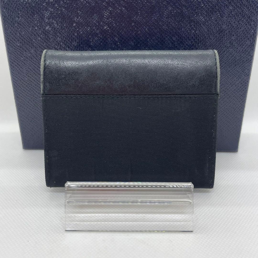 【美品】プラダ サフィアーノレザー テスートナイロン ケース 黒