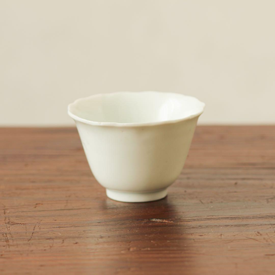 古伊万里　伊万里　江戸　白磁　向付　輪花　酒器