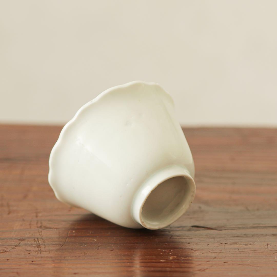 古伊万里　伊万里　江戸　白磁　向付　輪花　酒器