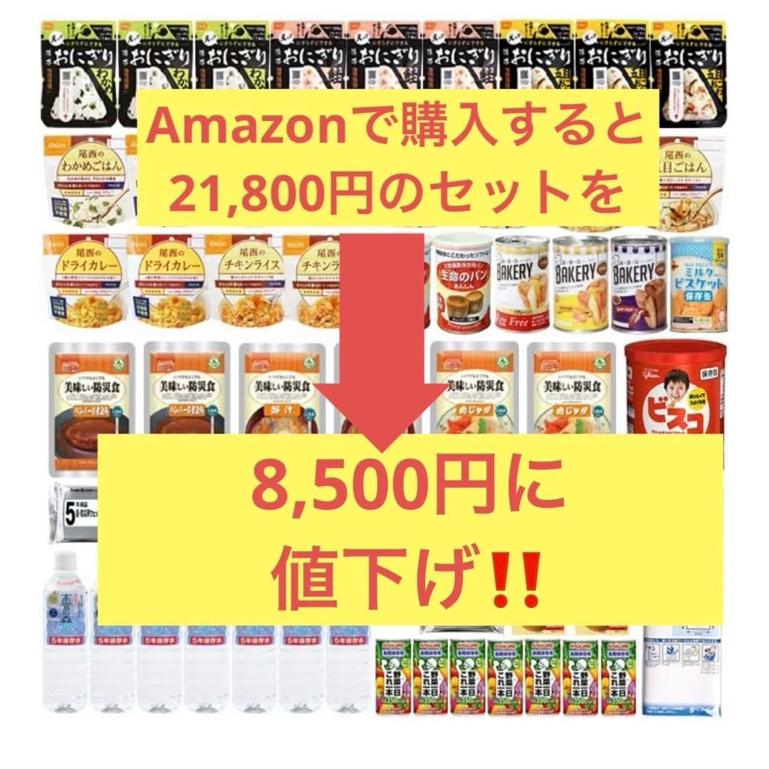 防災非常食 7日分 備蓄用 災害対策 地震対策 防災用品 58点セット