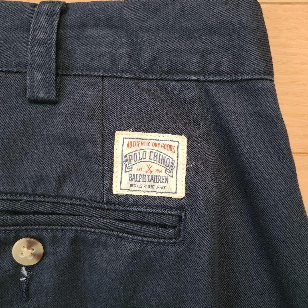 ラルフローレン ビームス別注 THE BIG CHINO ネイビー【膝上ポニー】