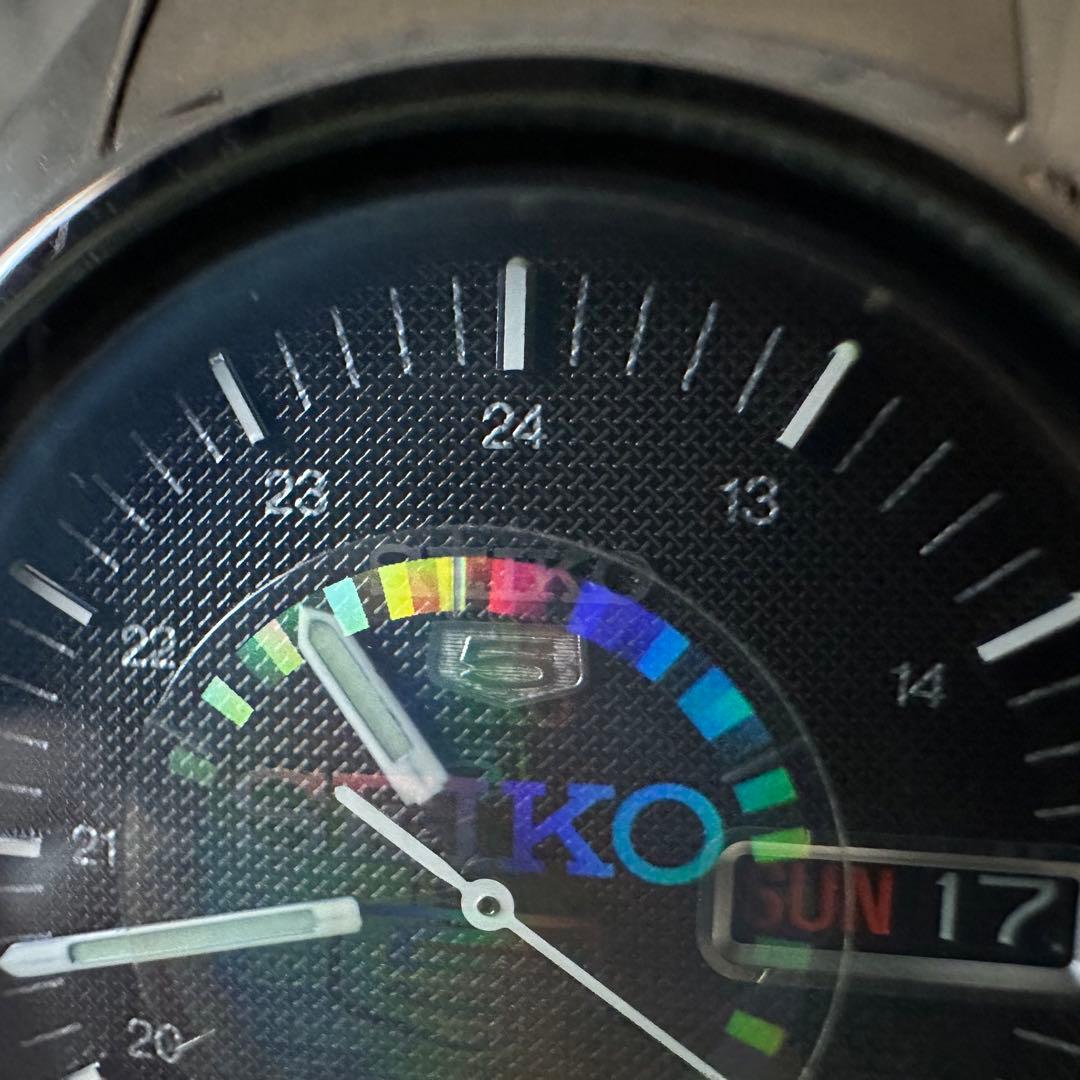 超美品 SEIKO 5 セイコーファイブ ブラック 7S26-3040