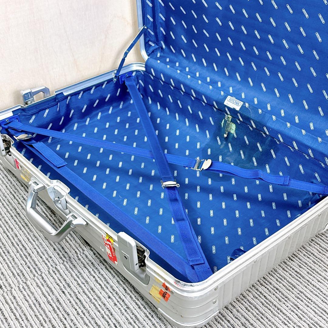 【希少】 RIMOWA 929.70 2輪ローリングトロリー ビンテージ 青ロゴ