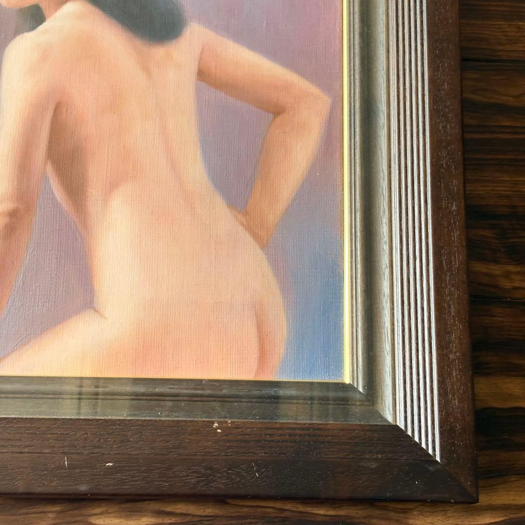 金沢湧洙「裸婦」油彩 F6 額装 人物画 油絵 油画 絵画 K