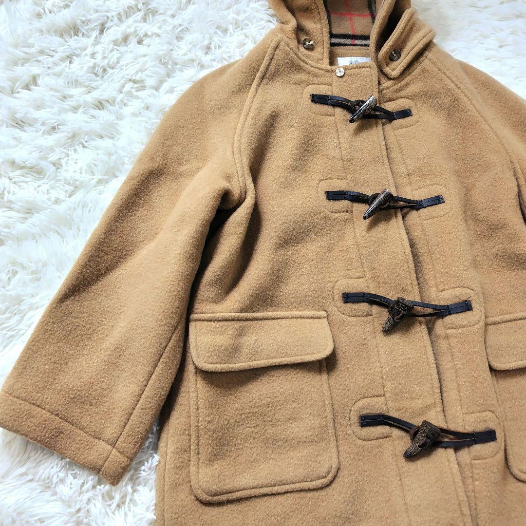 バーバリーズ　ダッフルコート　キャメル　ノバチェック　140
