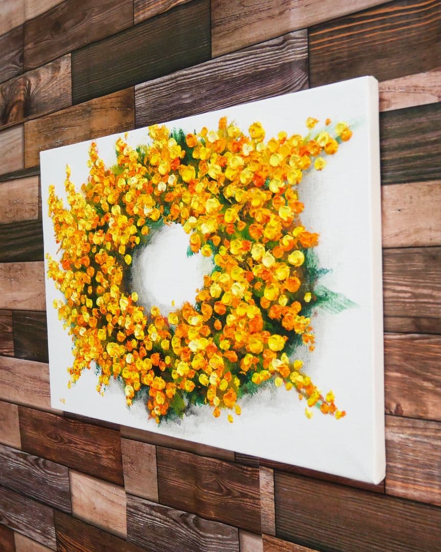 油絵 絵画 【ミモザリース】