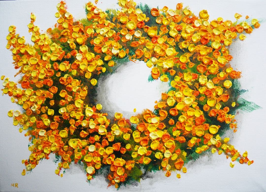 油絵 絵画 【ミモザリース】