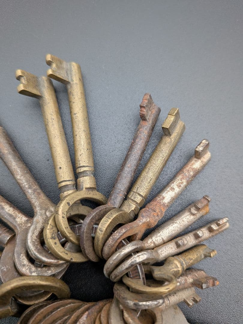 アンティーク古道具 古鍵ヴィンテージ キー 古道具 セットまとめ24本セット売②