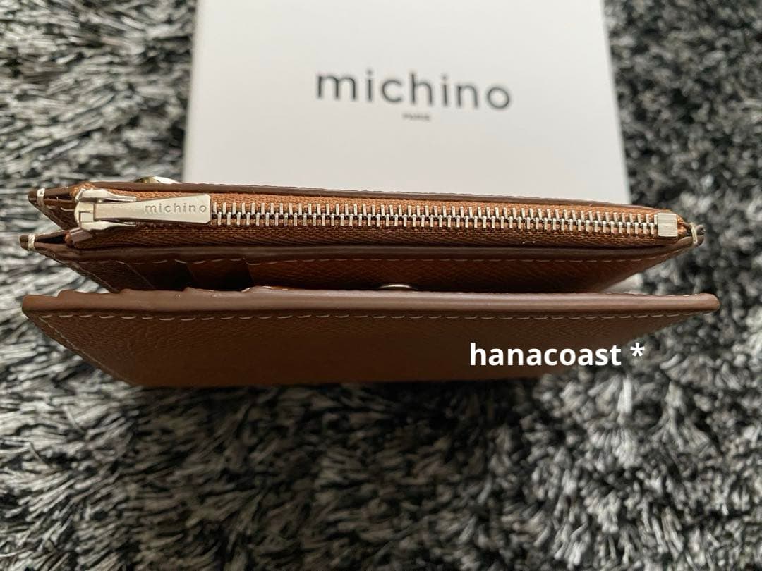 michino Paris ミチノ　パリ　バイフォルドジップウォレット　ゴールド