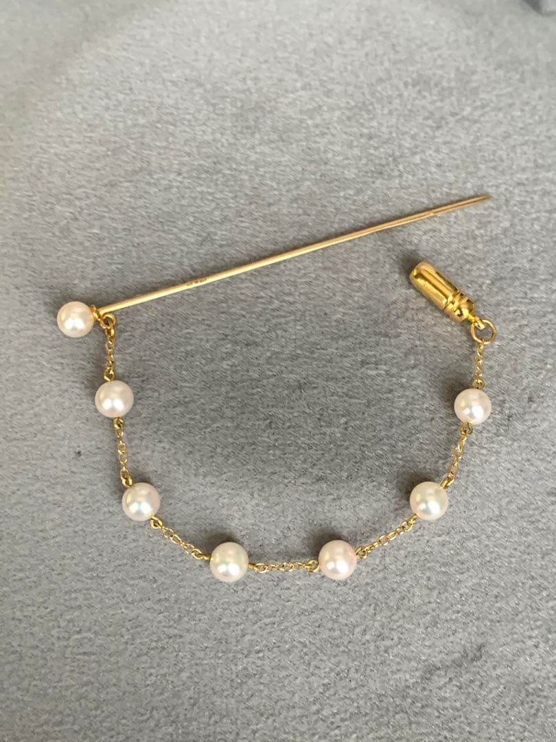 専用です。☆MIKIMOTO☆揺れるパールロングブローチMIKIMOTO.K18