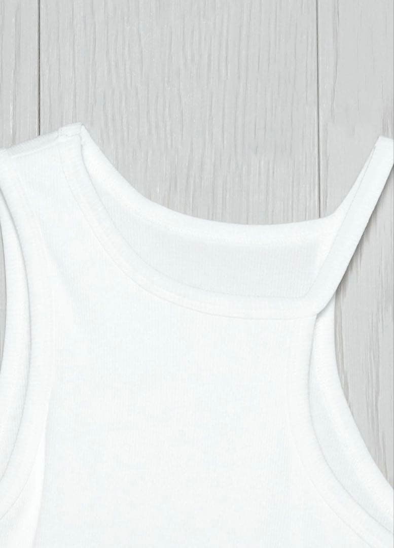 【新品】＜H BEAUTY&YOUTH＞コットンリブ アシンメトリータンクトップ