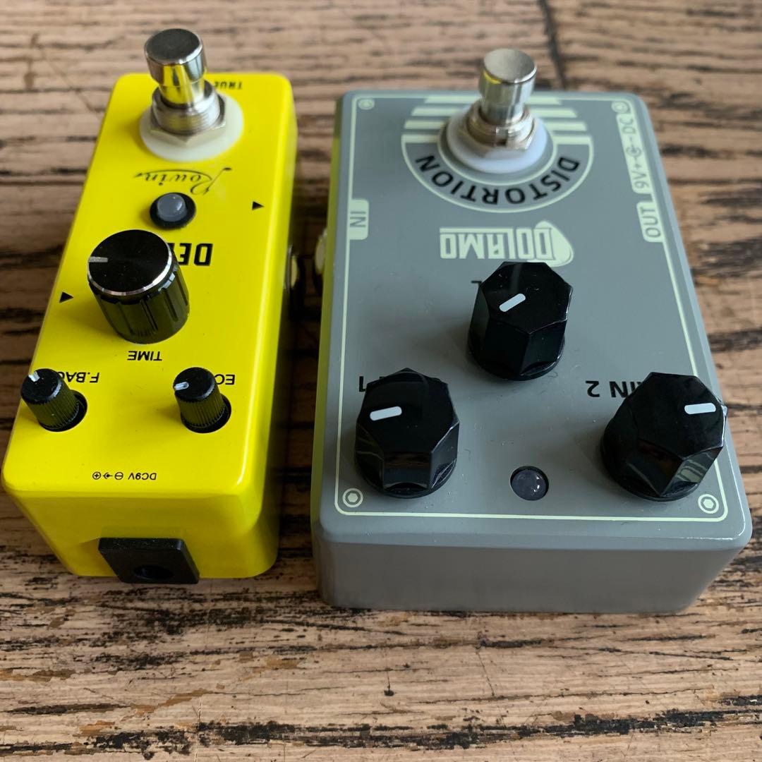 ギターエフェクター2個 ディストーションとディレイ