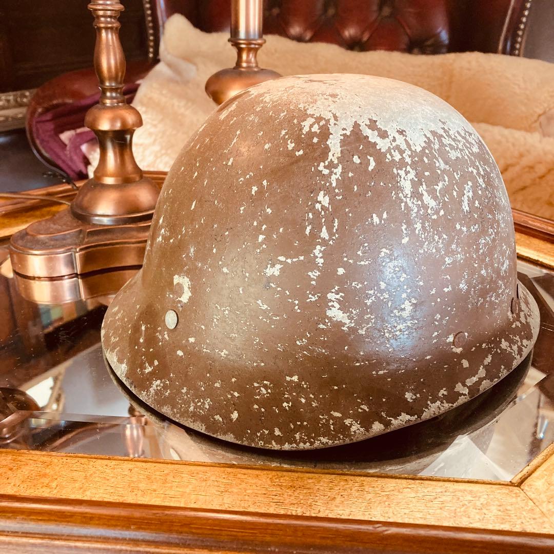 湯布院アンティーク ビンテージ ミリタリー ヘルメット 個人装備 当時物