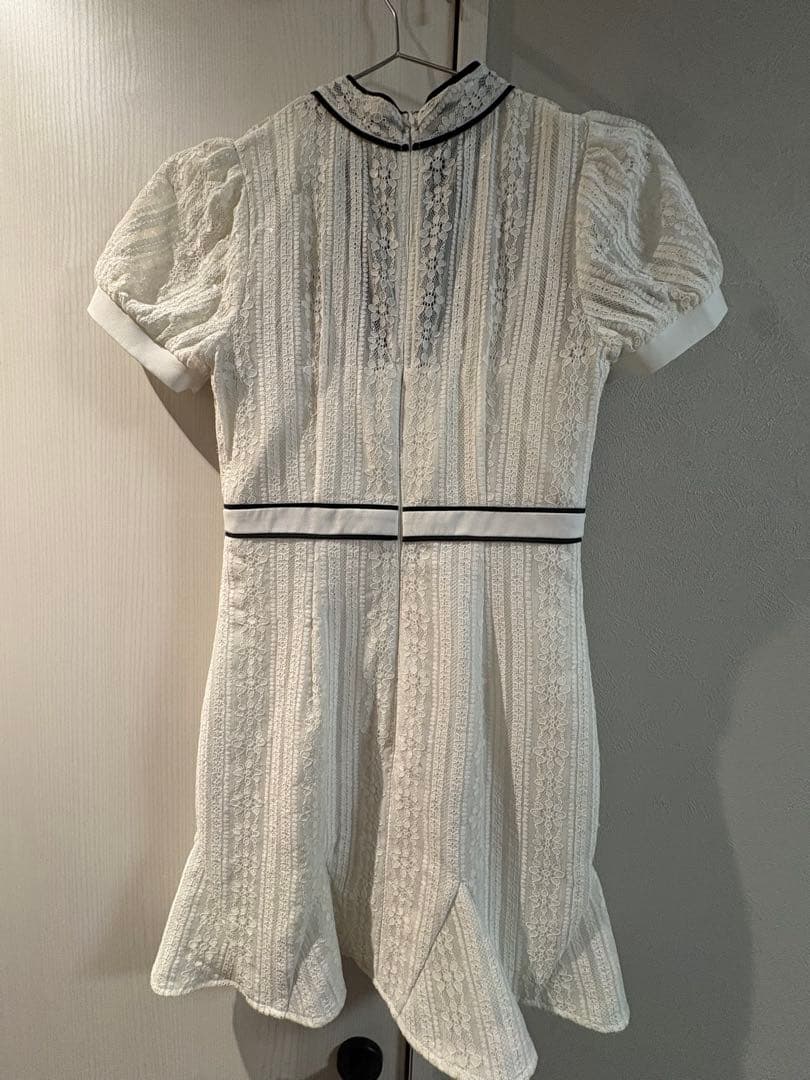 ホワイトドレス スパンコールドレス　キャバドレス