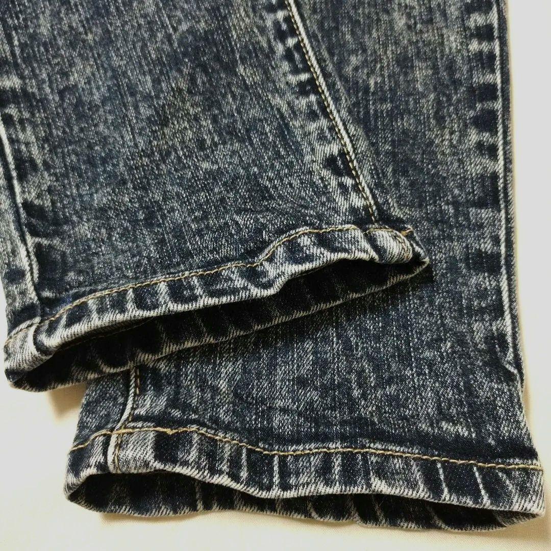 glamb　ラスティデニムイージーパンツ　ケミカルウォッシュ加工　インディゴ　2