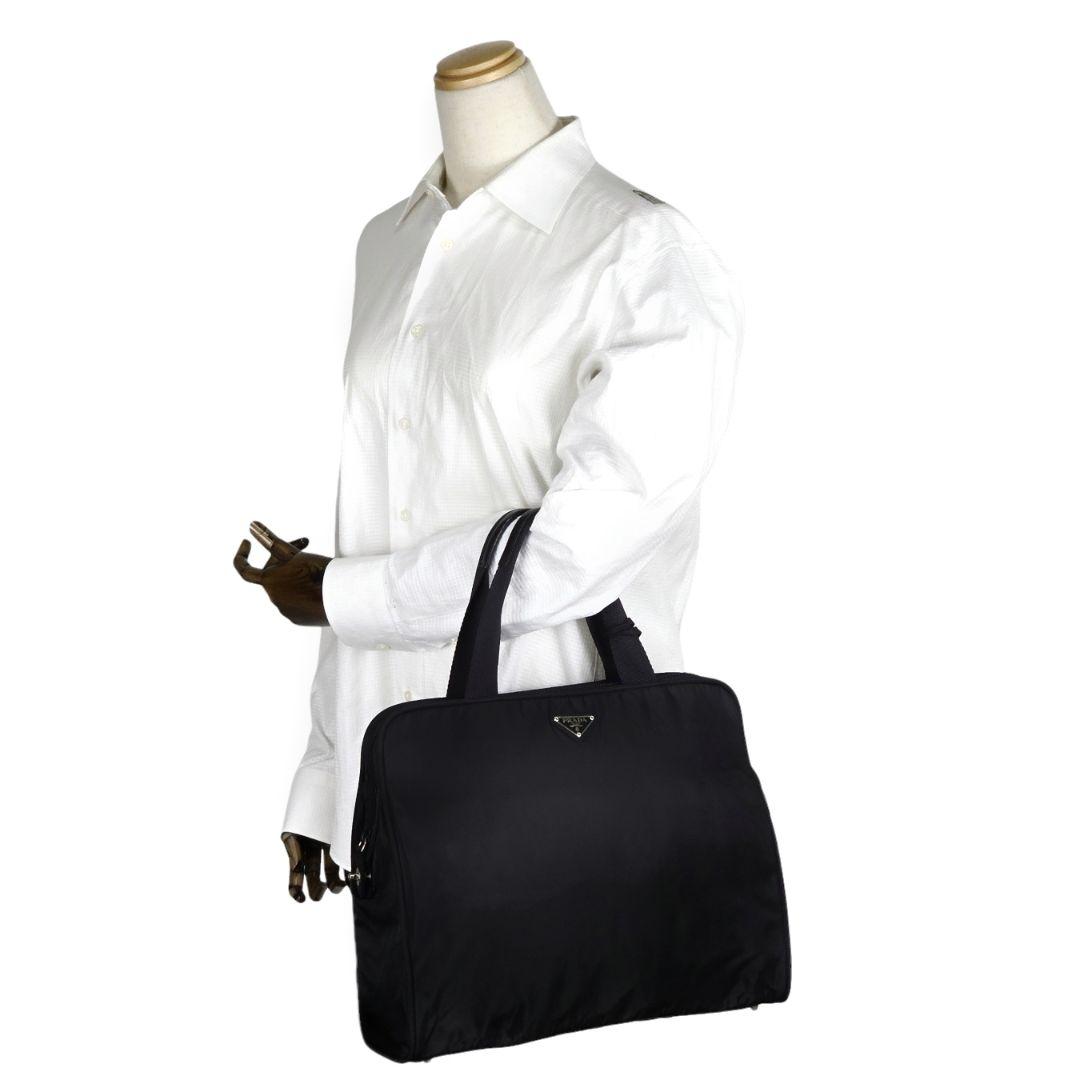 美品 プラダ 三角ロゴ テスート ビジネスバッグ トートバッグ