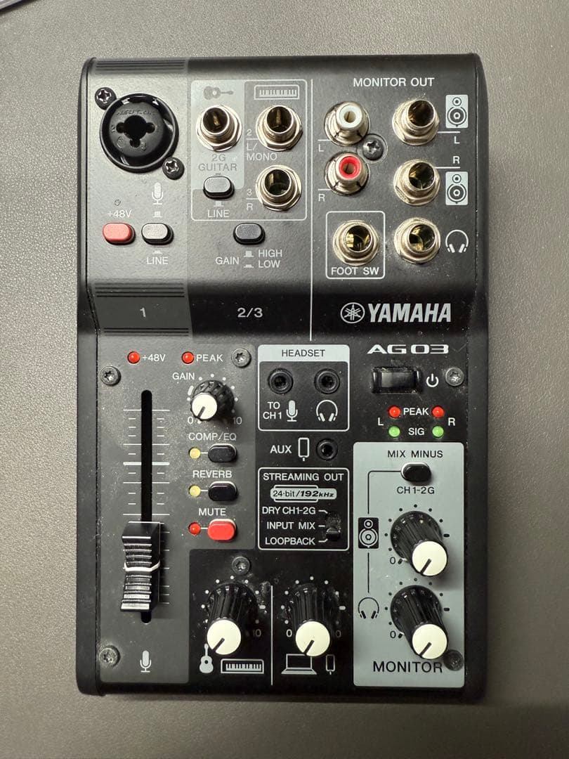 DJ機材 YAMAHA AG03 MK2 + audio-technica AT2020