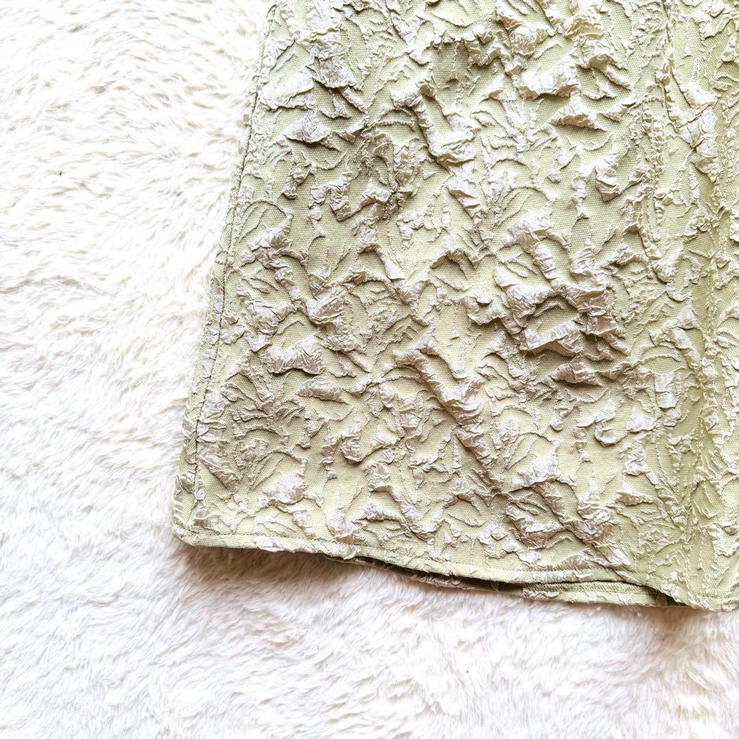 【新品未使用】Rire Fete ふくれジャガードバックリボンドレス ワンピース