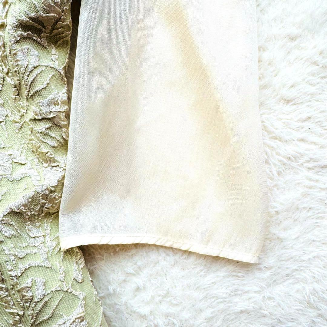 【新品未使用】Rire Fete ふくれジャガードバックリボンドレス ワンピース