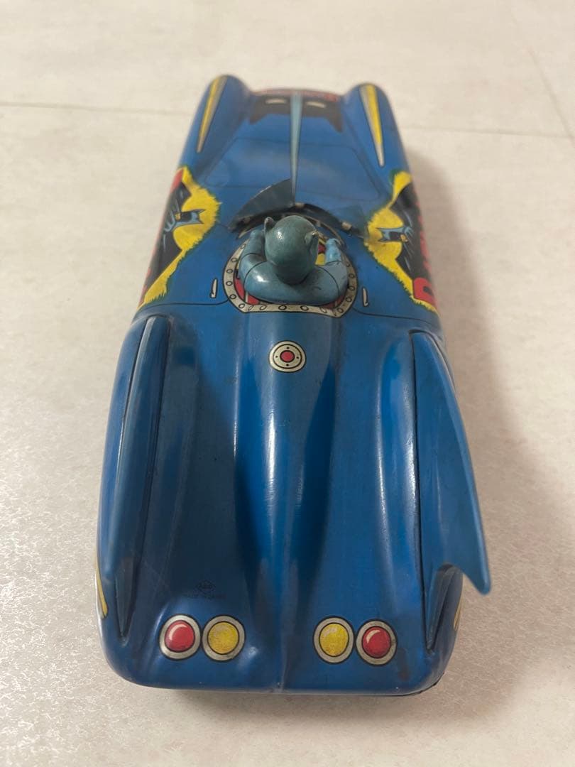 バットマン　ブリキのおもちゃ　バットモービル　バットマンカー　アオシン製