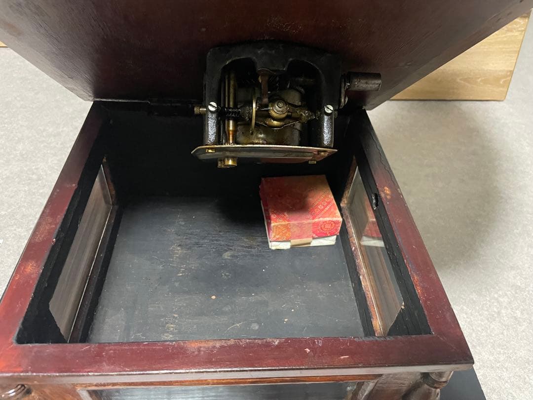 クラシック 木製 蓄音機 金属ホーン