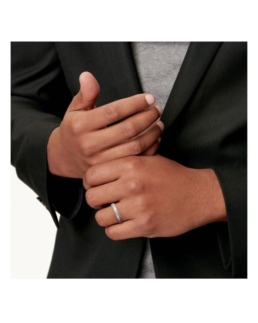 Tiffany ティファニー ミルグレイン Pt950 リング 17号 3mm幅