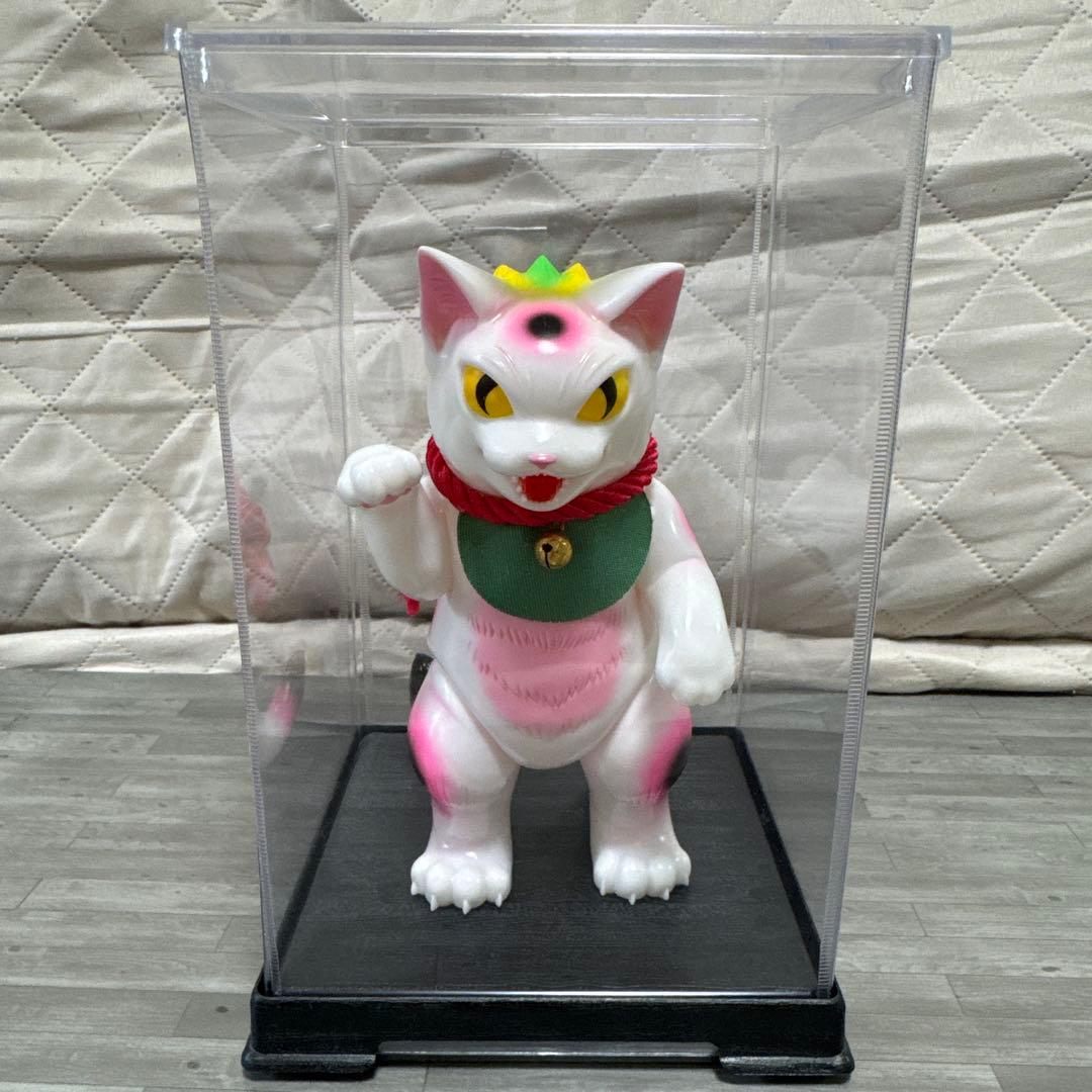 小夏屋　大王ネゴラ　招き猫　ソフビ　ピンク招き猫ver.