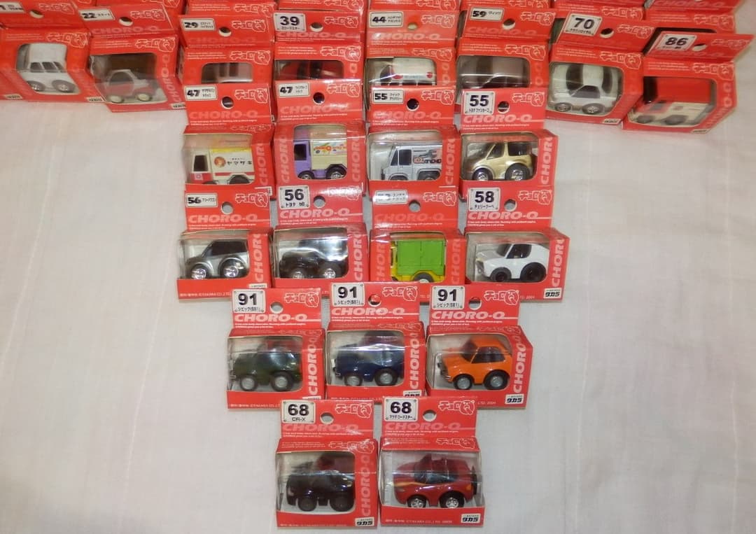 ❤️②新品５０台★No.１～９９分割売り❤️重複なし★チョロQ★赤箱セット★旧車