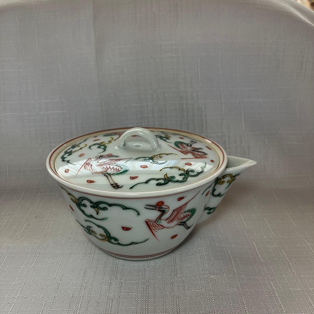 三浦竹泉造　雲鶴文　宝瓶