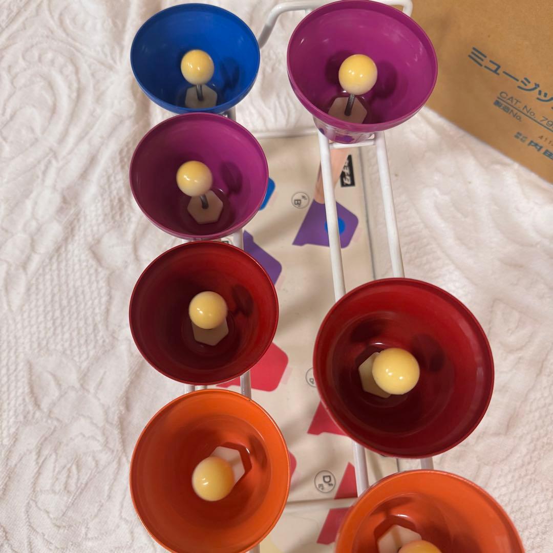 盆休み限定セール☆ウチダ ハンドベル ミュージックベル 20音 専用スタンド付き