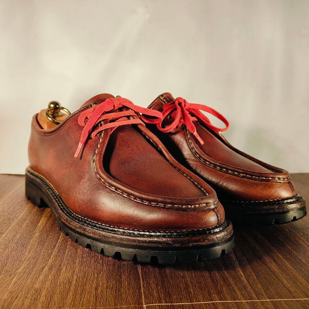 【高級ヴィンテージ】国内レザー工房製　Uチップ厚革オイルドレザー シャンボード系