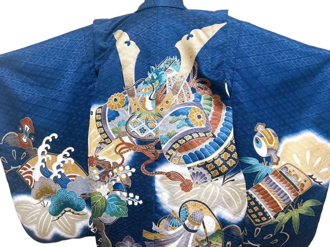 人気の兜柄♡七五三　5歳　男の子　セット　一式　紺色系