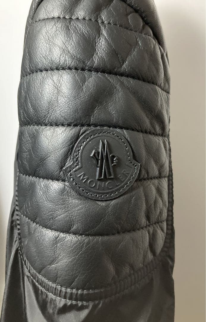 MONCLER レザー&ナイロン シングルライダース SALOMON