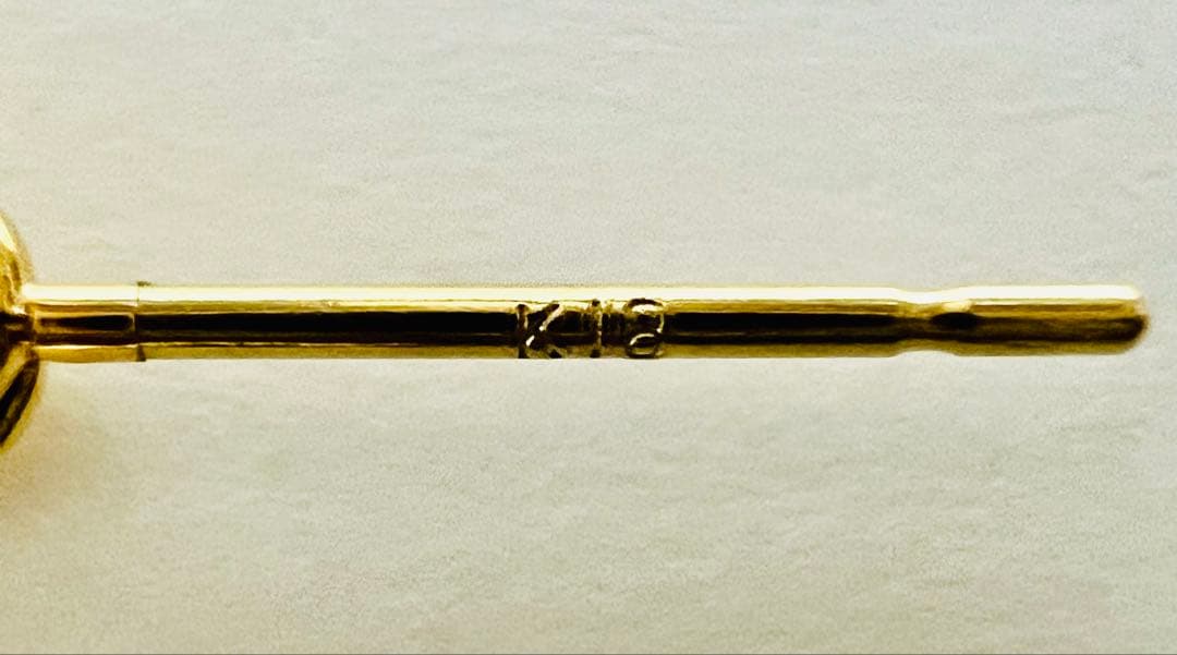 K18イエローゴールド フープピアス 新品未使用